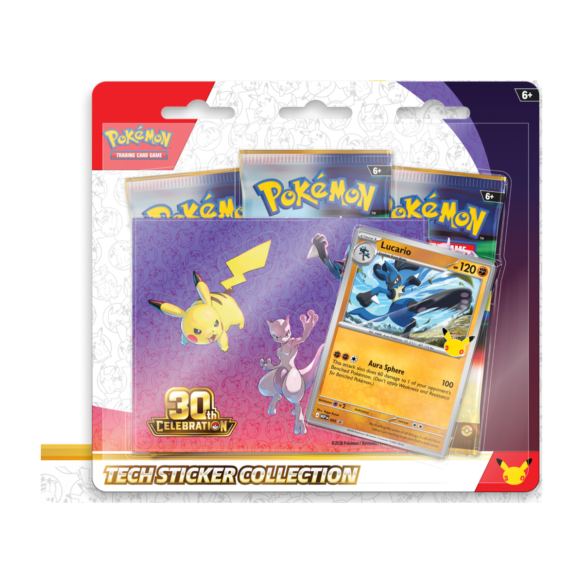30th Celebration Tech Sticker Collection: Lucario